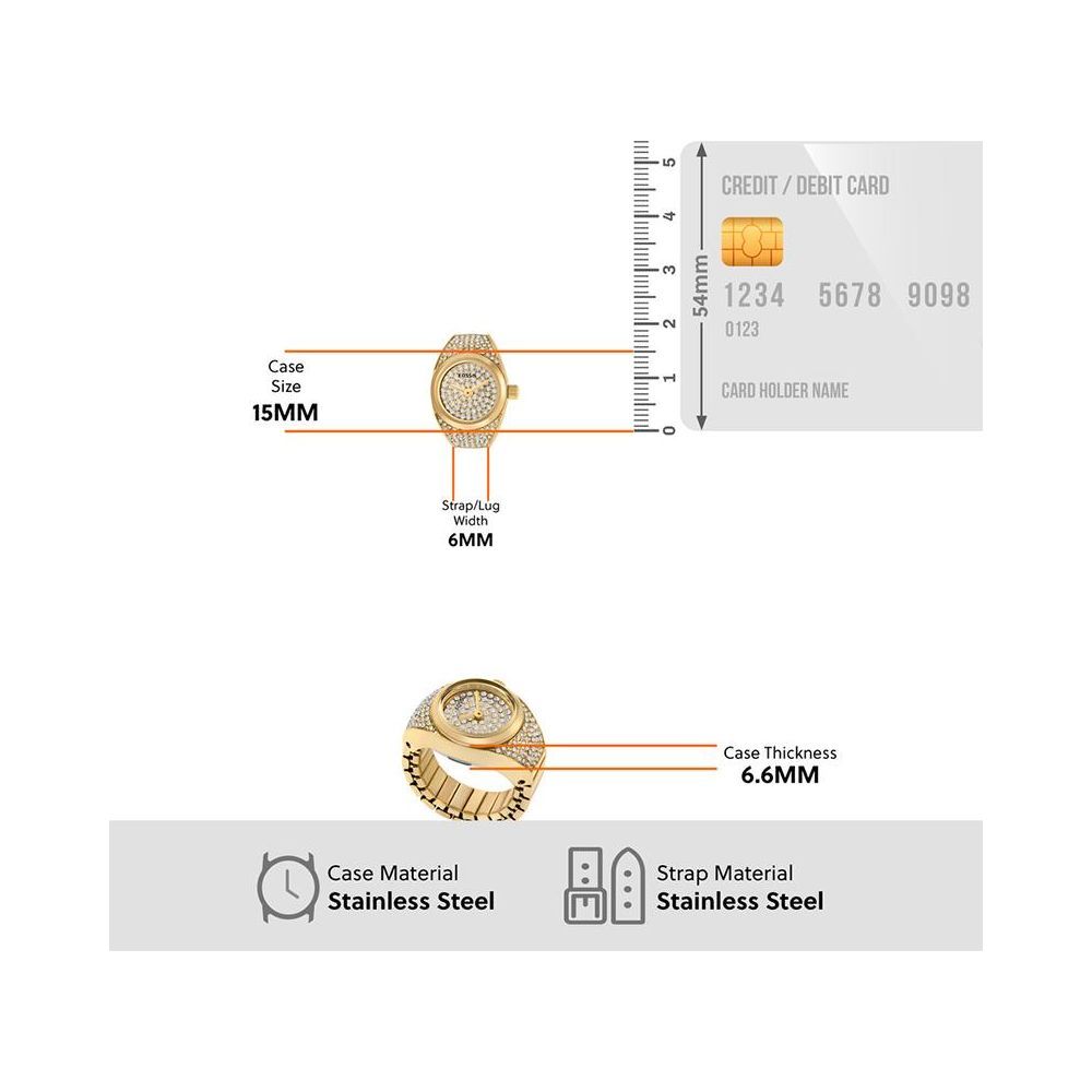 FOSSIL Women Watch Ring ES5392