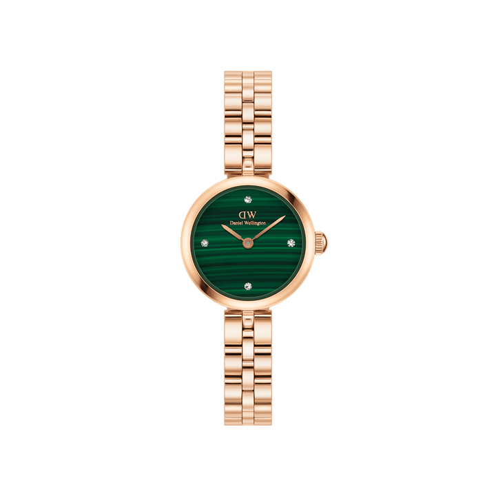 Elan Lumine Rose Gold Watch with Malachite Dial - Unique Design