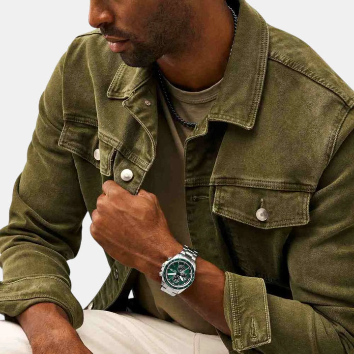 Fossil Autocross FS6127 Green Dial Men&