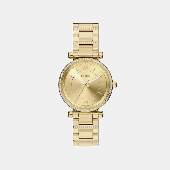Fossil Carlie ES5465 Gold Dial Women&