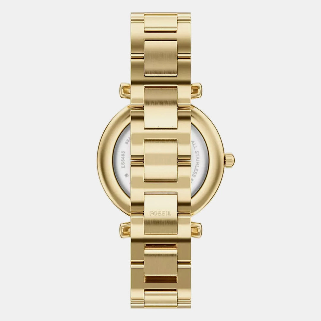 Fossil Carlie ES5465 Gold Dial Women&