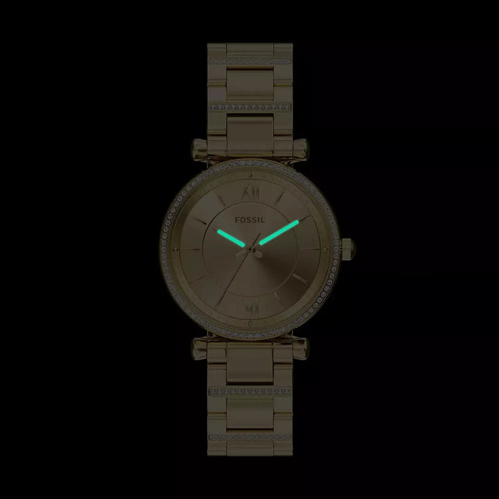 Fossil Carlie ES5465 Gold Dial Women&