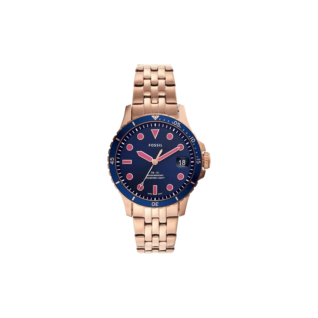 Fossil FB-01 ES4767 Three-Hand Date Rose Gold-Tone Stainless Steel Watch Fossil FB-01 ES4767 Three-Hand Date Rose Gold-Tone Stainless  main image 4