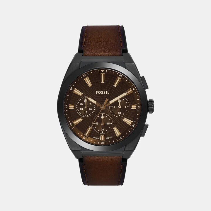Fossil Everett FS6108 Quartz Chronograph Black Dial Men&