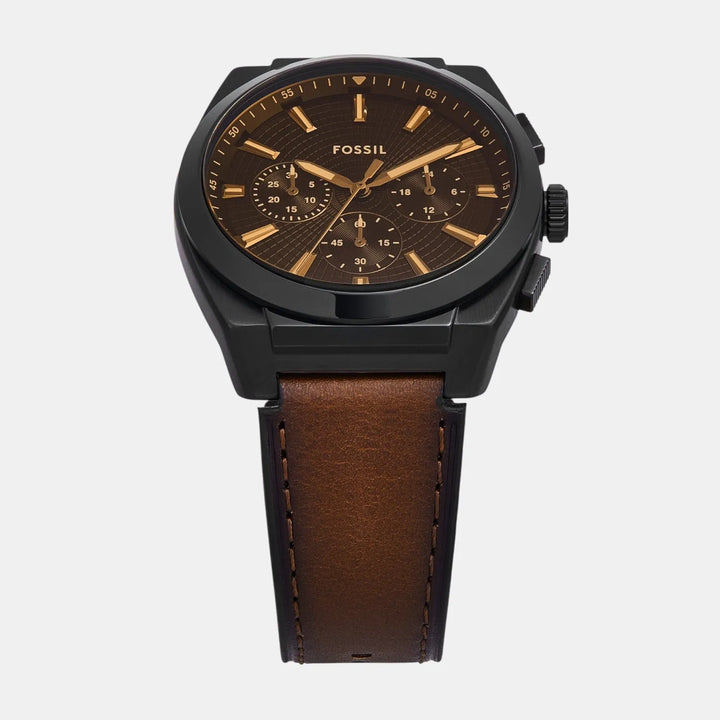 Fossil Everett FS6108 Quartz Chronograph Black Dial Men&