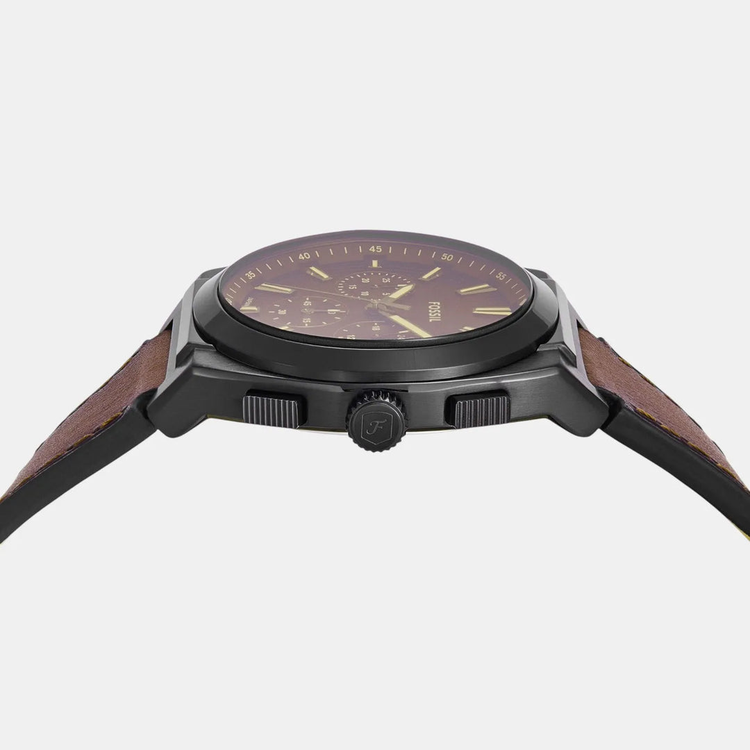 Fossil Everett FS6108 Quartz Chronograph Black Dial Men&