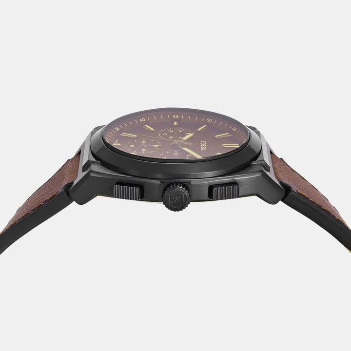 Fossil Everett FS6108 Quartz Chronograph Black Dial Men&