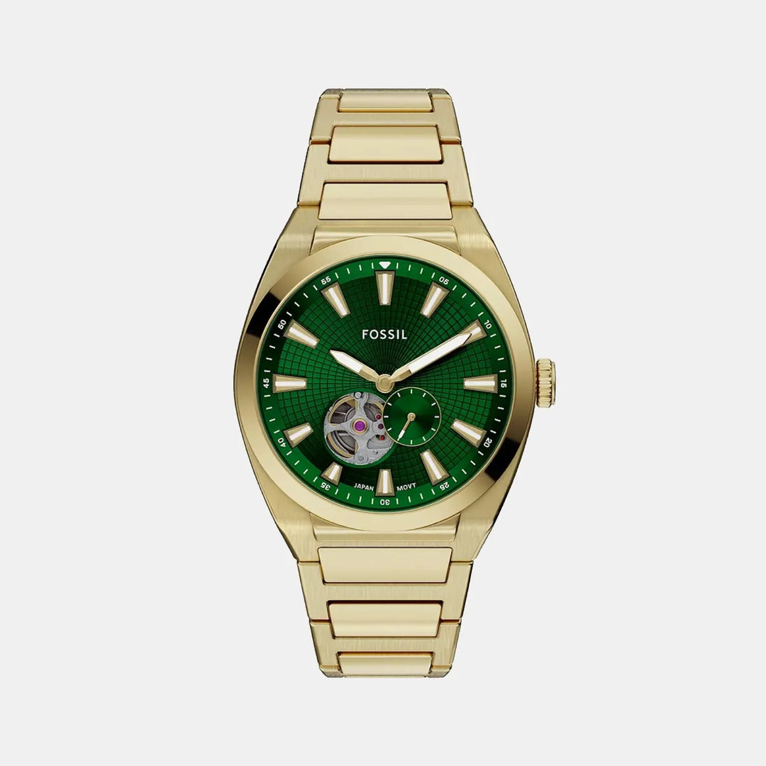 Fossil Everett ME3276 Men Automatic Green Dial Stainless Steel Watch