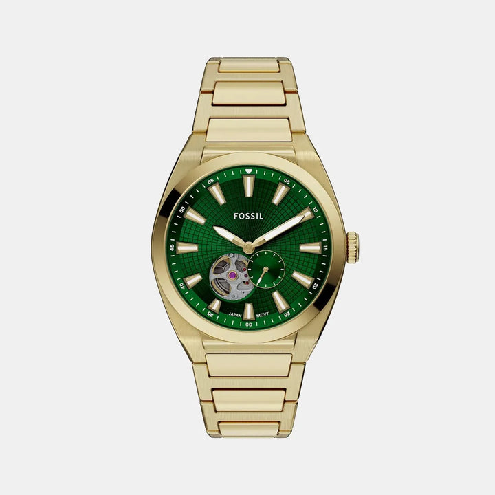 Fossil Everett ME3276 Men Automatic Green Dial Stainless Steel Watch