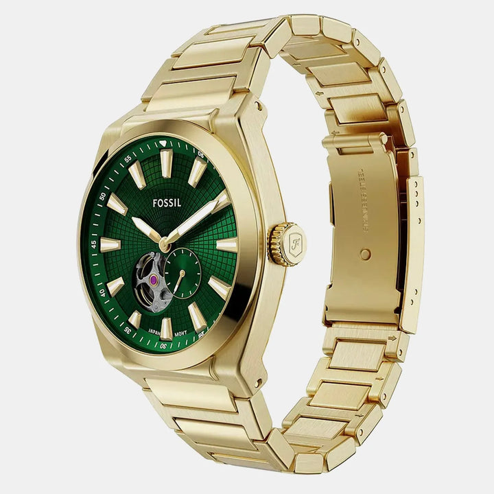 Fossil Everett ME3276 Men Automatic Green Dial Stainless Steel Watch