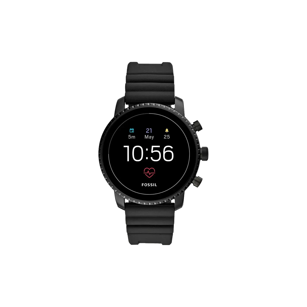 Kalinga Ashok Smartwatch Fossil Explorist Hr Black Silicone