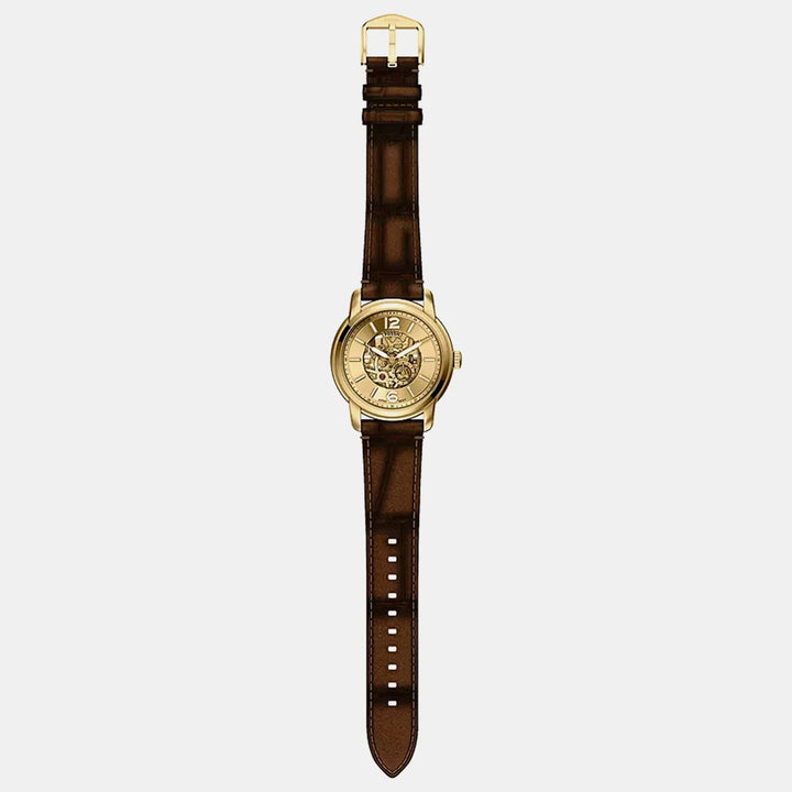 Fossil Heritage ME3279 Automatic Gold Skeleton Dial Men&