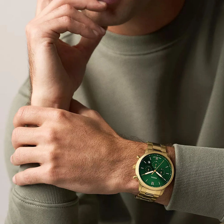 Fossil Neutra FS6164 Green Dial Chronograph Men&