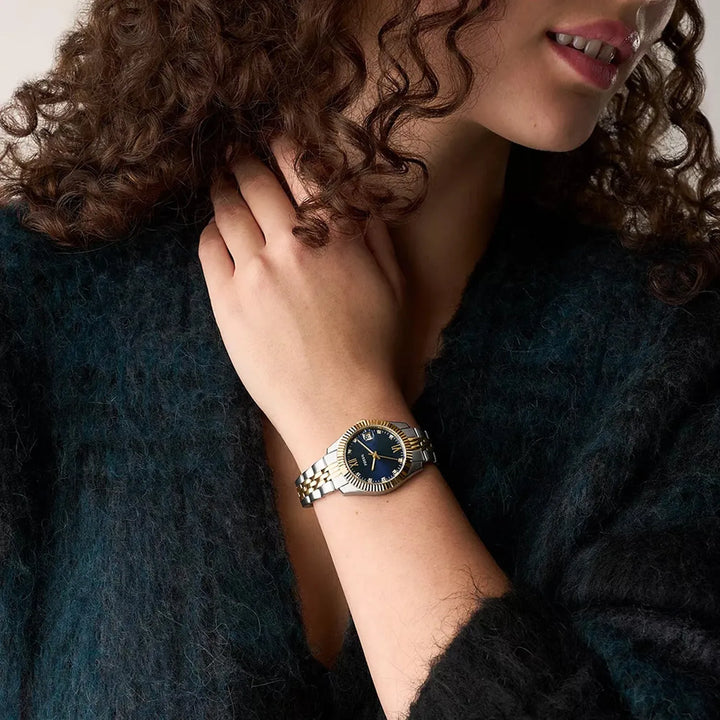Fossil Scarlette ES5443 Blue Dial Women&