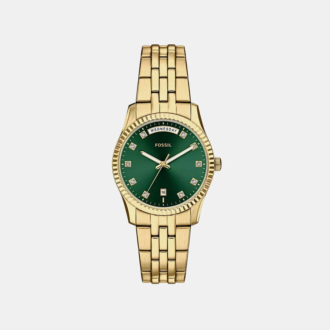 Fossil Scarlette ES5460 Green Dial Women&