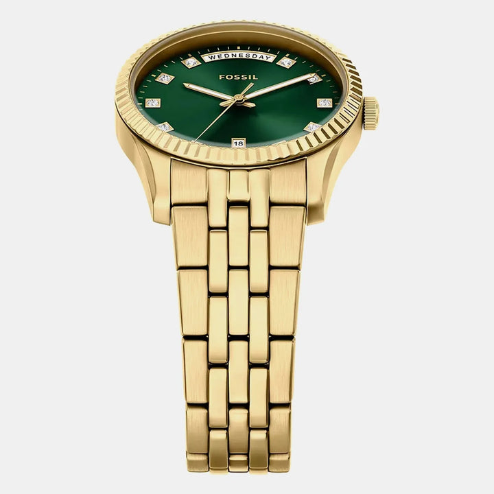Fossil Scarlette ES5460 Green Dial Women&