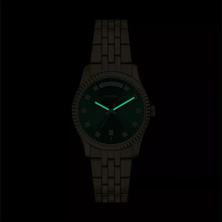 Fossil Scarlette ES5460 Green Dial Women&