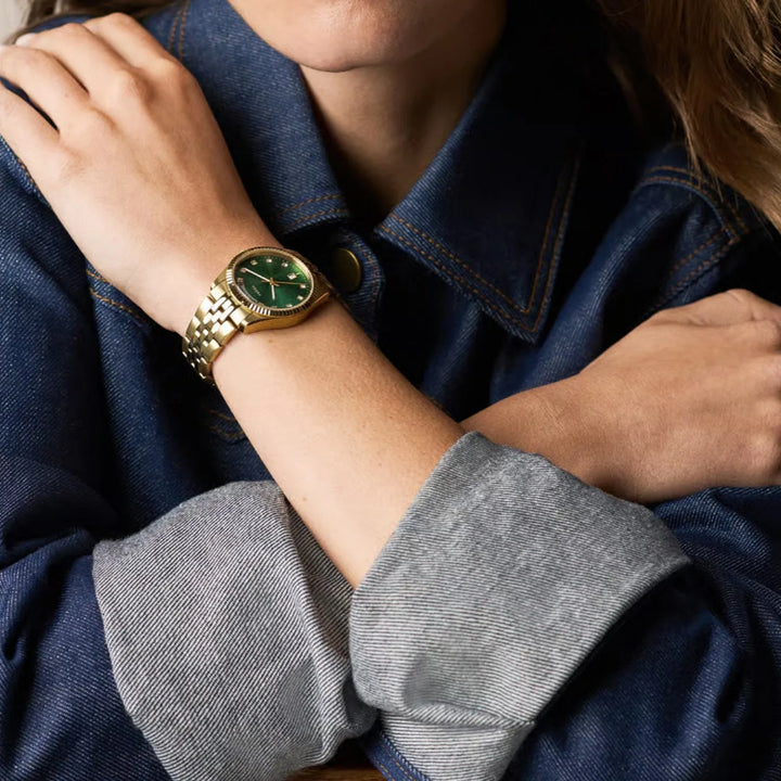 Fossil Scarlette ES5460 Green Dial Women&