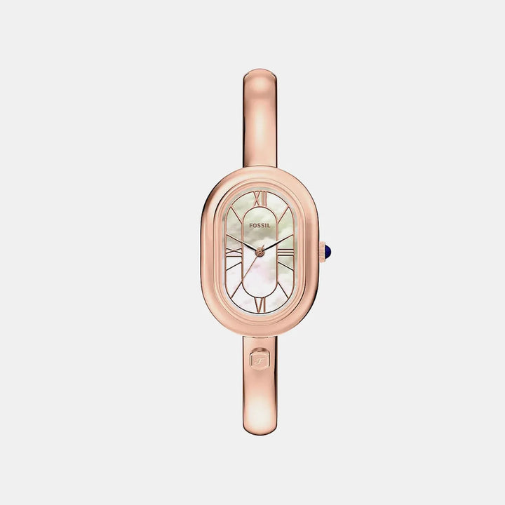 Fossil Sloan ES5472 Rose Gold-Tone Mother Of Pearl Dial Women&