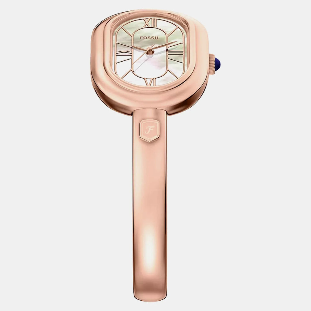 Fossil Sloan ES5472 Rose Gold-Tone Mother Of Pearl Dial Women&