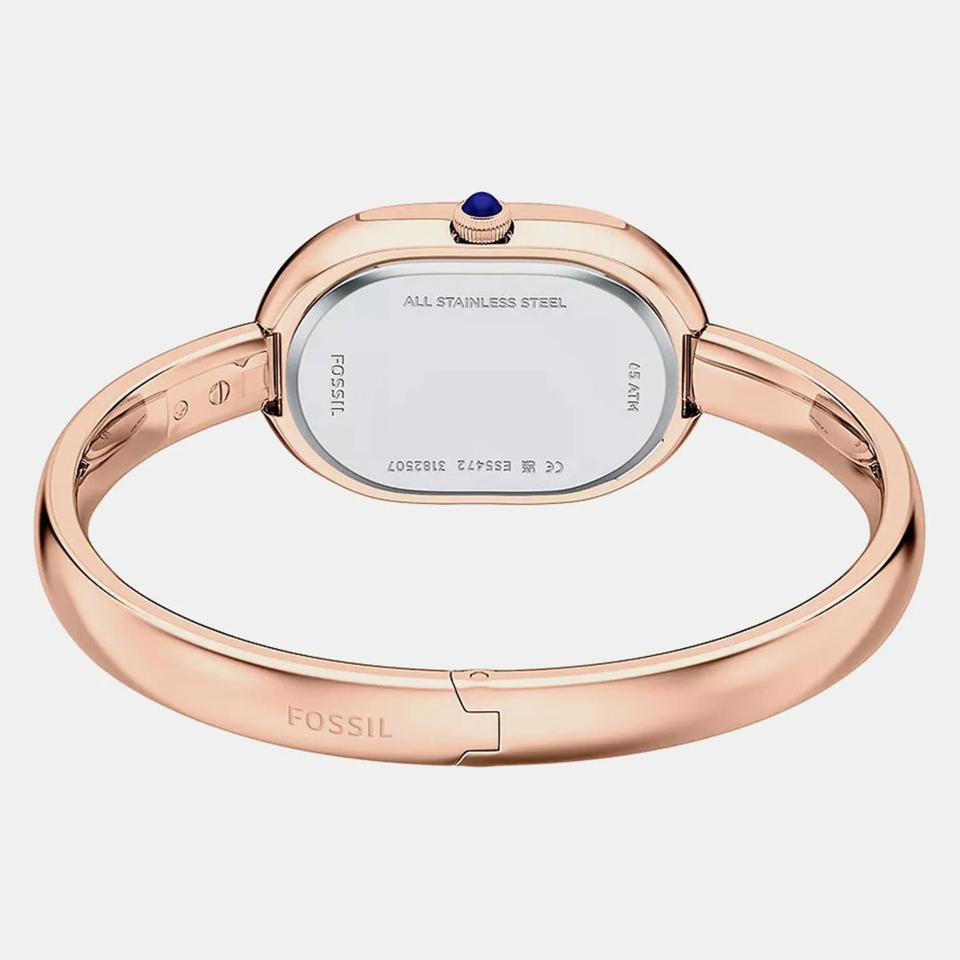 Fossil Sloan ES5472 Rose Gold-Tone Mother Of Pearl Dial Women&