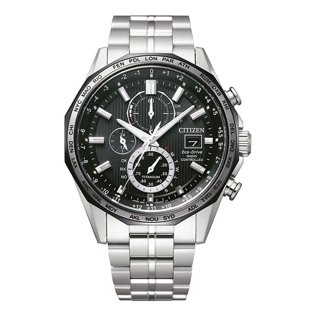 CITIZEN ECO-DRIVE GENTS WATCH BLACK DIAL - AT8218-81E