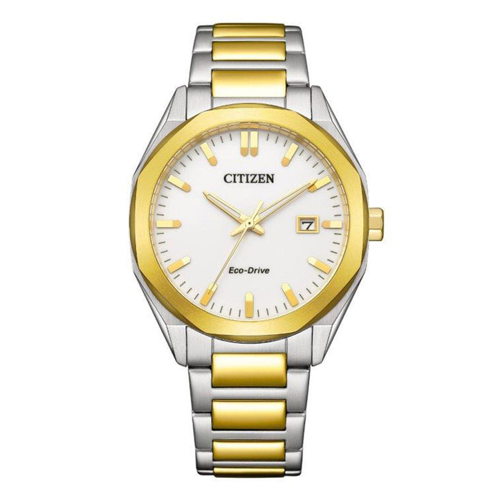 CITIZEN ECO-DRIVE GENTS WATCH WHITE DIAL - BM7624-82A