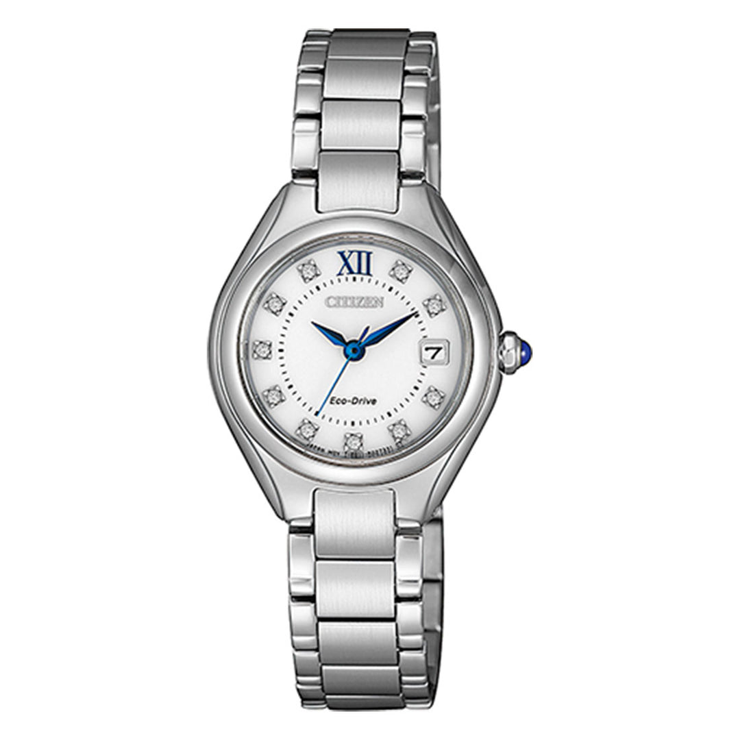 CITIZEN ECO-DRIVE LADIES WATCH WHITE DIAL - EW2540-83A