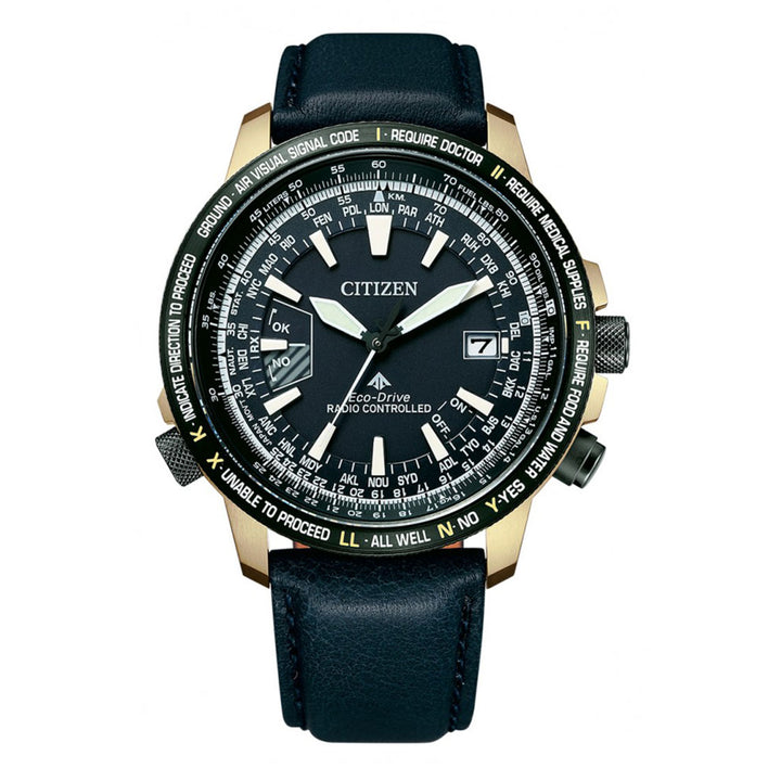 CITIZEN ECO-DRIVE GENTS WATCH BLUE DIAL - CB0204-14L