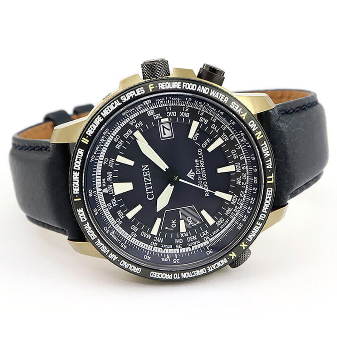 CITIZEN ECO-DRIVE GENTS WATCH BLUE DIAL - CB0204-14L