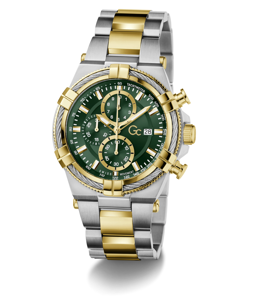 Gc IronForce Z76002G9 Green Dial Chronograph Men&