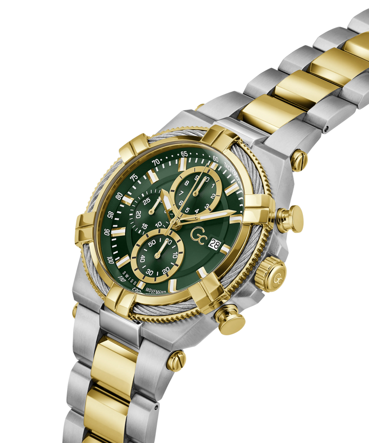 Gc IronForce Z76002G9 Green Dial Chronograph Men&