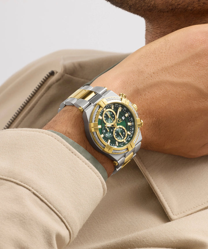 Gc IronForce Z76002G9 Green Dial Chronograph Men&
