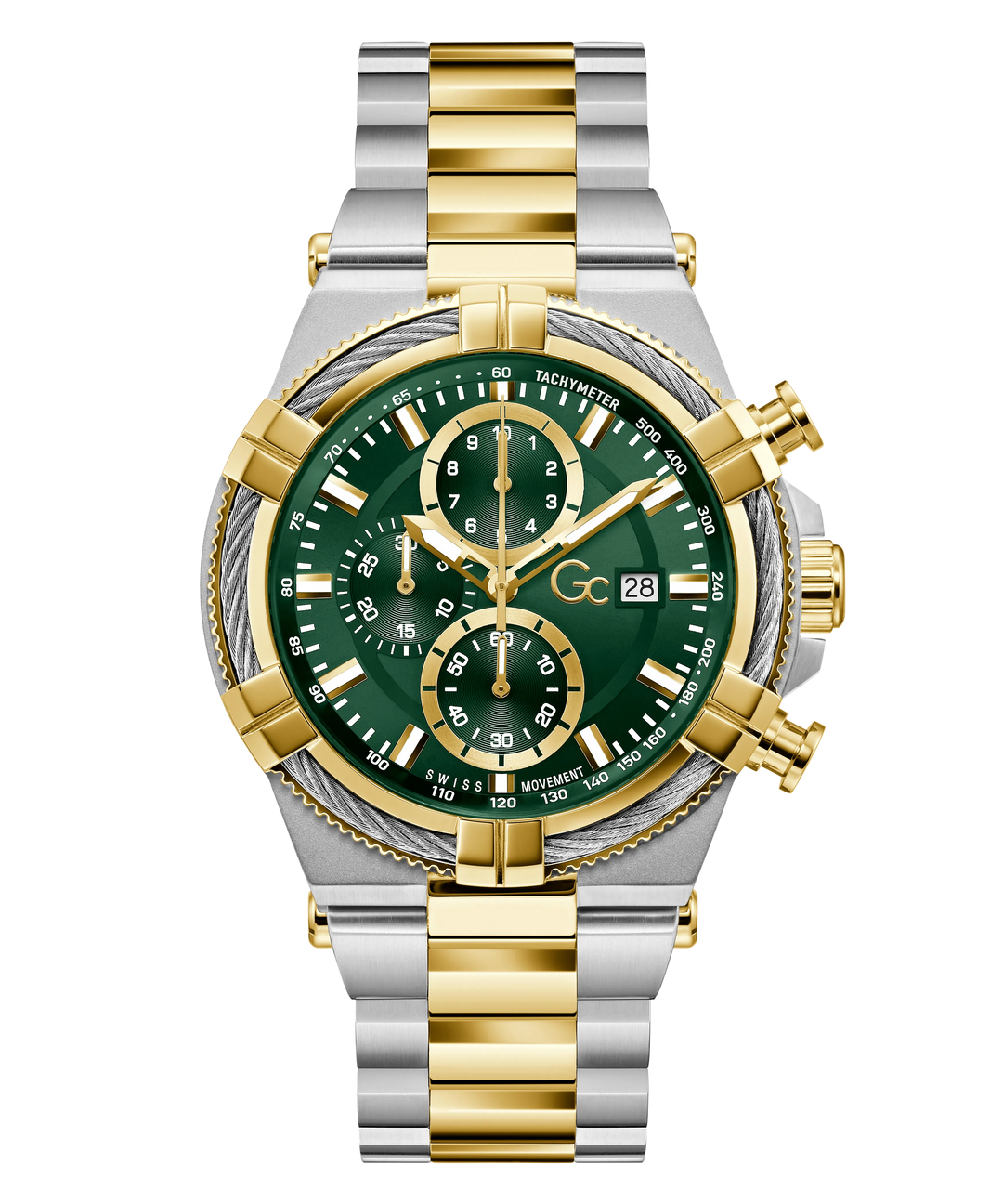 Gc IronForce Z76002G9 Green Dial Chronograph Men&