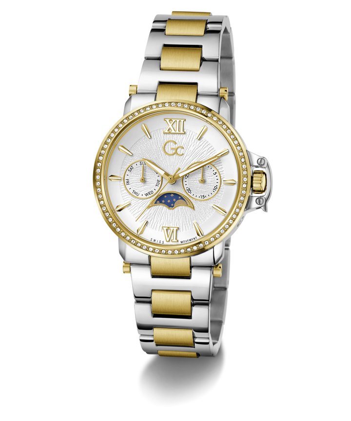 Gc MoonChic Z69003L6 White Dial Women&