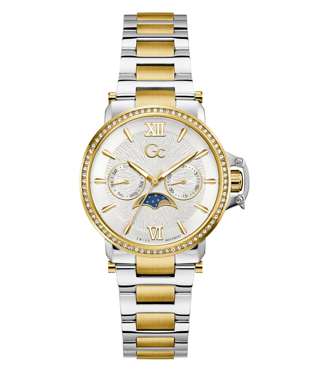 Gc MoonChic Z69003L6 White Dial Women&