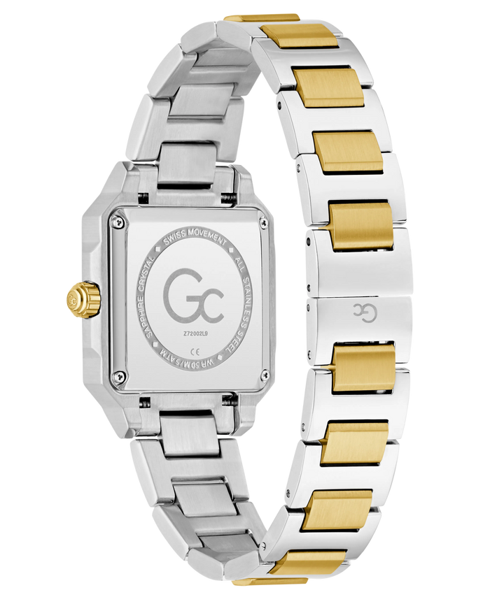 Gc SquareCut Lady 32mm Green Mother-of-Pearl Dial Women&