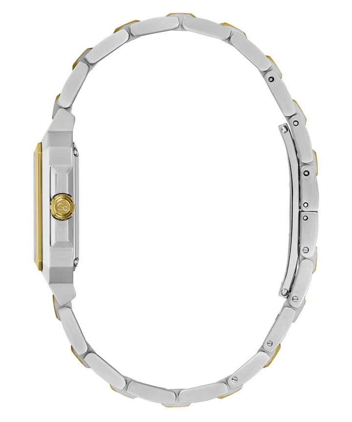 Gc SquareCut Lady 32mm Green Mother-of-Pearl Dial Women&