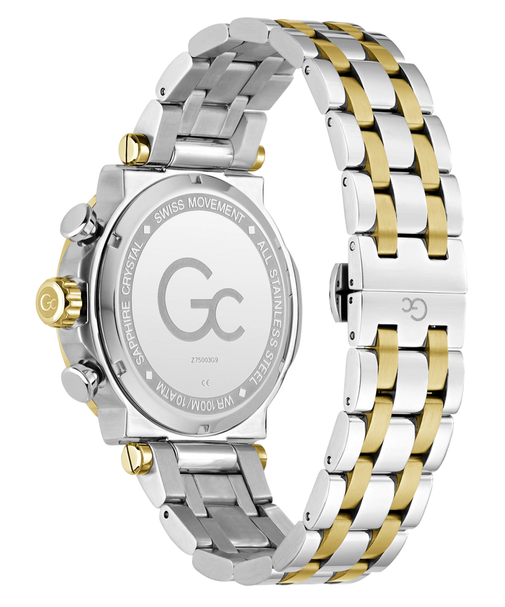 Gc TechnoForce Chrono Metal Z75003G9 Green Dial Men&