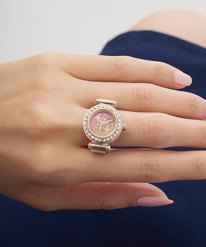 GUESS Anna Rose Gold Tone Analog Watch Ring