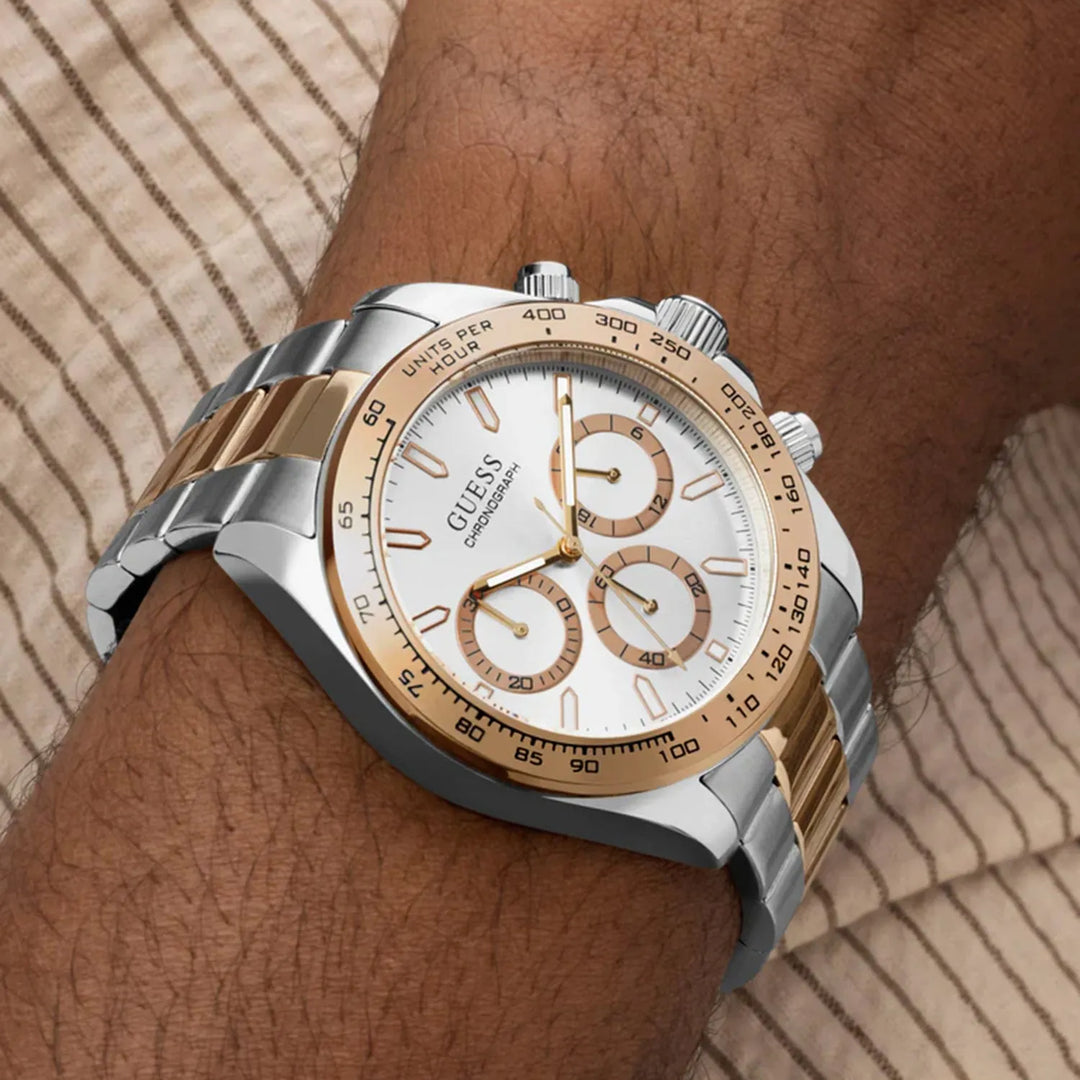 Guess Arthur Silver Dial Chronograph Men&