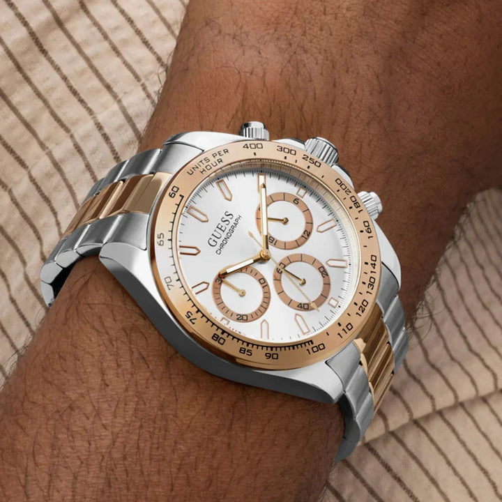 Guess Arthur Silver Dial Chronograph Men&