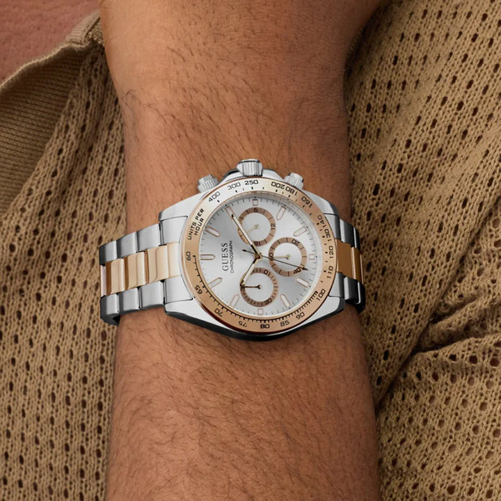 Guess Arthur Silver Dial Chronograph Men&