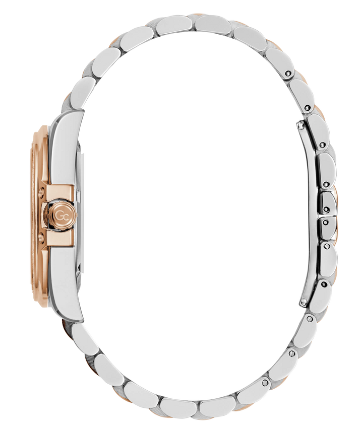 GUESS Gc Bolt Lady Z53001L1 Silver Rose Gold Dial Women&