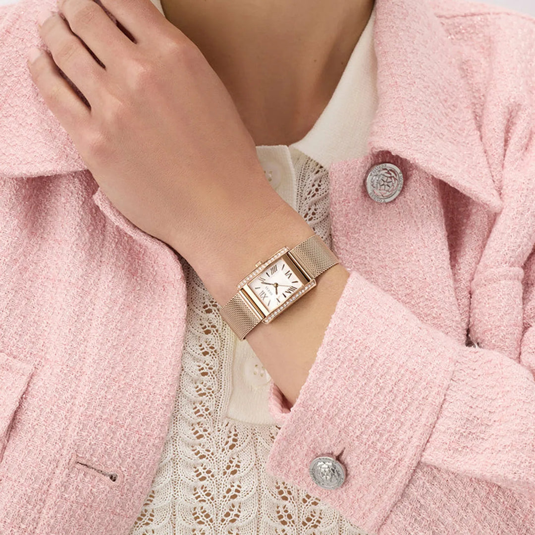 Guess Gd Bonnet GW0997L3 Rose Gold-Tone White Dial Women&
