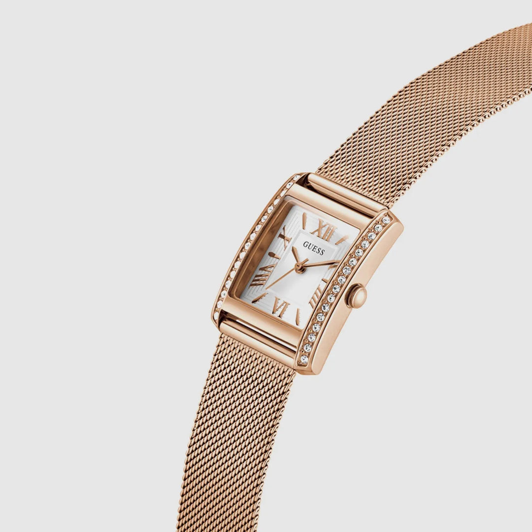 Guess Gd Bonnet GW0997L3 Rose Gold-Tone White Dial Women&