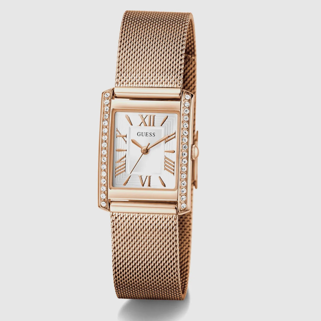 Guess Gd Bonnet GW0997L3 Rose Gold-Tone White Dial Women&