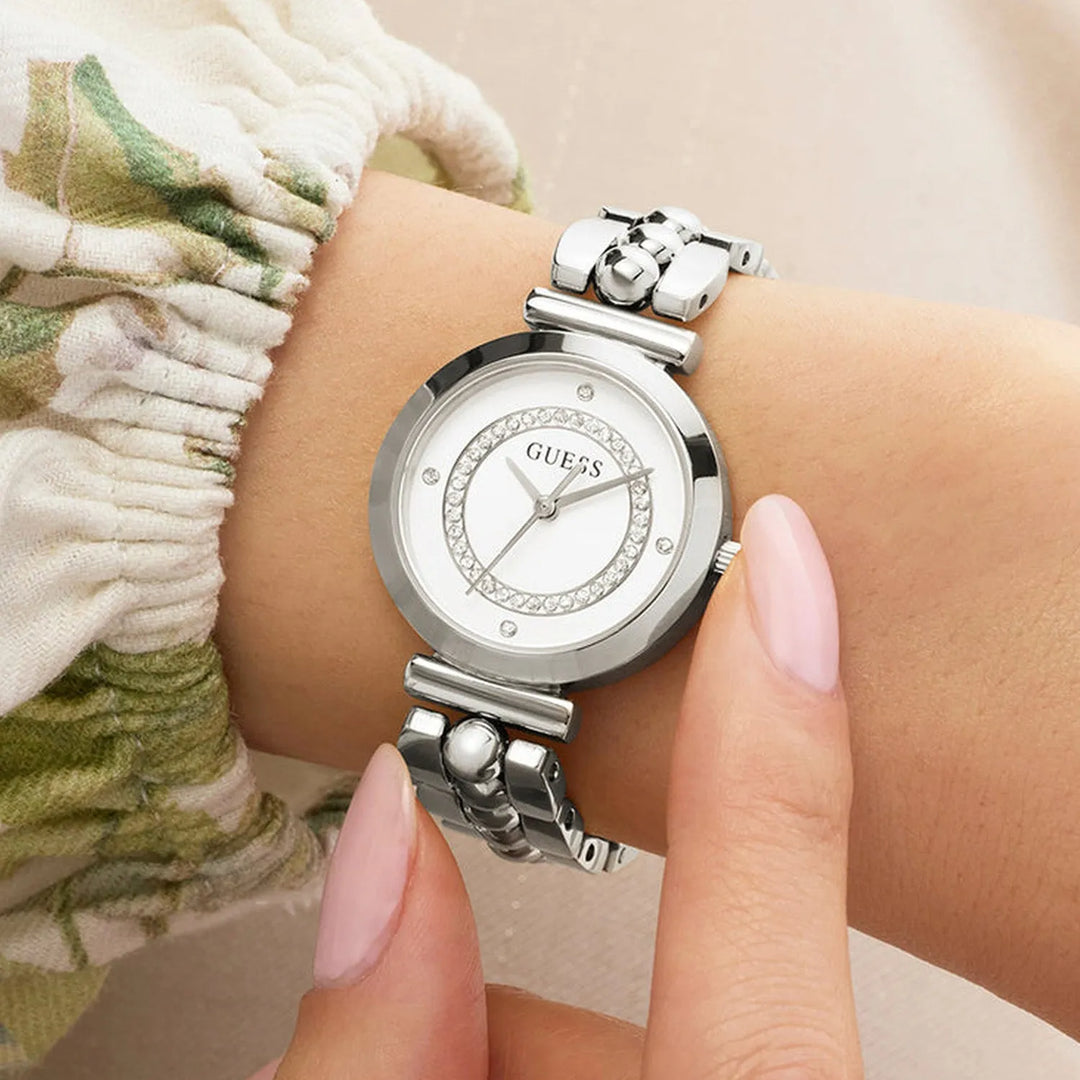 Guess Leena GW0994L1 Silver Sunray Dial Women&