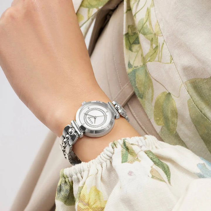 Guess Leena GW0994L1 Silver Sunray Dial Women&