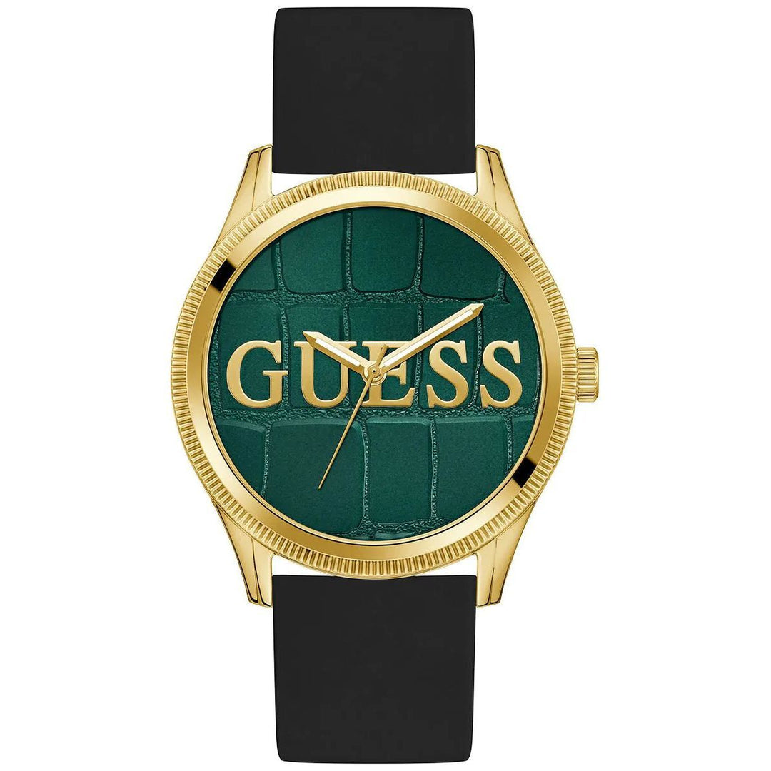 GUESS REPUTATION Mens Black GoldTone Analog Watch GW0887G2